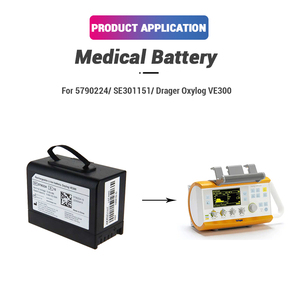 Li-ion 11.1V 5600mAh remplacement 5790224-08 5790224 batterie de moniteur de ventilateur médical pour Drager <span class=keywords><strong>oxylog</strong></span> VE300 - Product Image 3