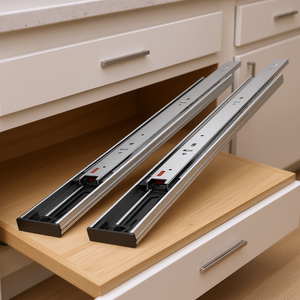 Db Wholesale Correderas de cajón de acero de 16 pulgadas de extensión total, de alta resistencia y cierre suave, para herrajes de muebles de almacén - Product Image 2