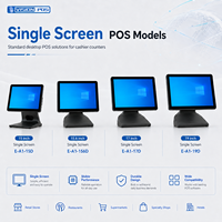 Seri Mesin Kasir POS Desktop dengan Layar Sentuh 15, 15.6, 17, dan 19 Inci, Pilihan VFD Tunggal dan Ganda untuk Kasir Ritel dan Restoran