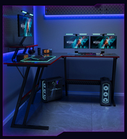 Bureau de jeu en métal le plus vendu avec plateau en fibre de carbone, design racing épuré pour le bureau et la maison, taille personnalisable