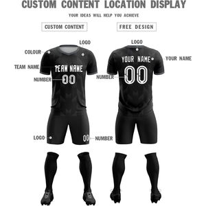 Pantalones Cortos de Fútbol Personalizados Unisex para Adultos, Cuello en V, Absorbentes de Humedad, Uniforme de Equipo Sublimado, Ropa Deportiva de Fútbol - Product Image 3