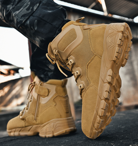 Bottes tactiques imperméables noires TSB105 HBPT10 avec fermeture éclair latérale, haute qualité pour des activités spéciales confortables et en plein air - Product Image 4