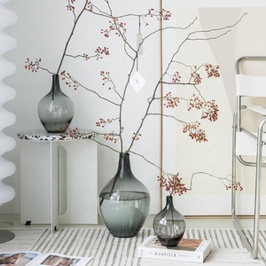 Vendita calda vaso di vetro potbelly acqua che solleva vaso di composizione floreale di grandi dimensioni vaso di vetro ornamento da pavimento semplice - Product Image 1