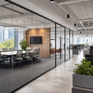 Panneaux de verre trempé laminé transparent de 10 mm et 12 mm, verre de sécurité renforcé pour les cloisons de bureau et la décoration intérieure - Product Image 1