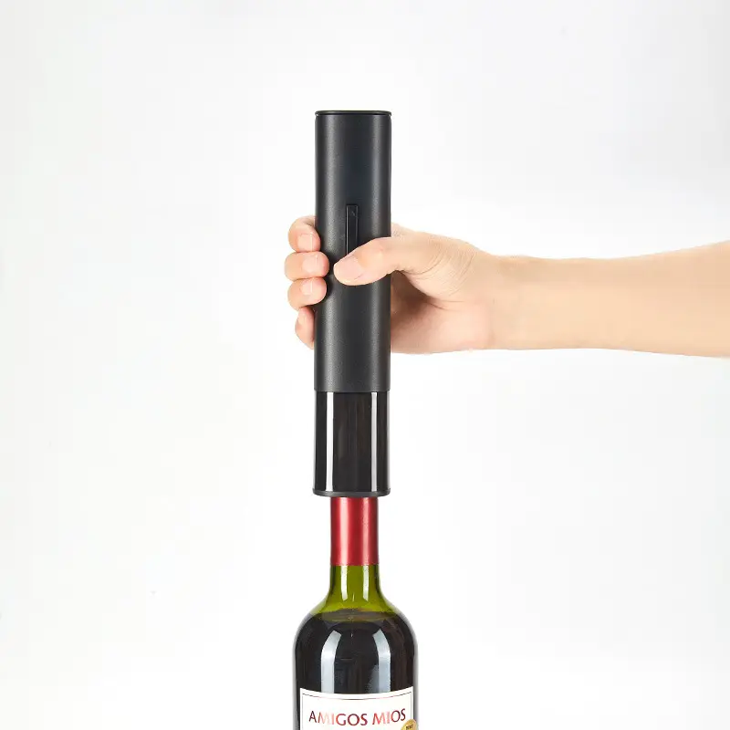 EE081 Benutzer definiertes Logo Elektrischer Wein korkenzieher Folien schneider Boden boden Batterie betriebener Wein korken entferner Automatischer DIY-Wein öffner