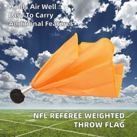 Drapeau de signalisation lesté professionnel portable et durable avec logo NFL et pointe noire pour l'arbitrage de football américain et de rugby