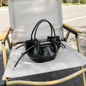 2026 New <b>Bucket</b> Bags PU leather Women's tote bags Luxury Shiny single-shoulder evening bag Fashion women's tote evening bag - Product Image 3