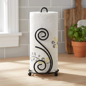 Portarrollos de Cocina Tradicional de Hierro con Diseño de Espiral, Soporte Circular Independiente - Product Image 4