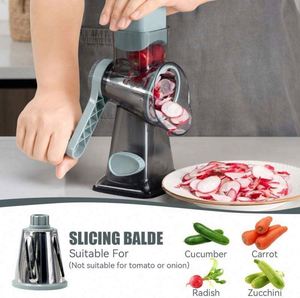 Kitchen Tools Roller <b>Vegetable</b> <b>Chopper</b> Slicer Set Rotary Cheese Grater with Handle Handheld <b>for</b> Cheese Potato Zucchini Nuts - Product Image 2