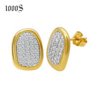 Boucles d'oreilles tendance en or massif 14 carats avec diamant de laboratoire, style romantique pour fiançailles, mariage, anniversaire, usage quotidien – Meilleures ventes