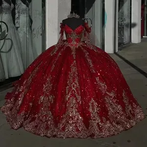strapless open back dress Sparkly Red Prom Dresses Sexy Mermaid Long Prom Gowns Spaghetti Straps AW2202242 main image 0