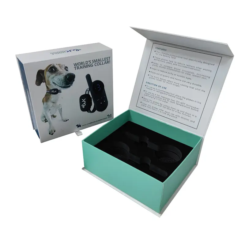 Kartonnen Flap Magnetische Luxe Geschenkdozen Custom Logo Hond Opleiding Kraag Roller Mobiele Apparaat Box Set