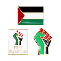 2025 nouveau gros palestinien écharpe broche cocarde drapeau pour épinglette Badge métal Palestine carte Souvenir cadeaux