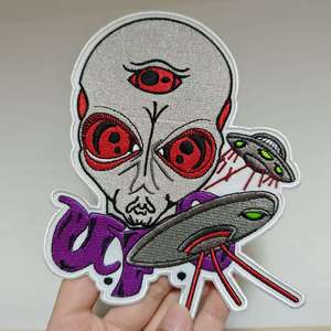 Mát Punk Skull Quái Vật Thêu Các Bản Vá Lỗi Cho Áo Khoác Và May Mặt-Cá Tính Cao Cấp 3D Thêu Thiết Kế Các Bản Vá Lỗi - Product Image 2