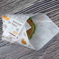 Papier d'emballage résistant à l'huile pour fast-food Sandwich Hamburger Wrappers