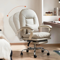Chaise de direction pivotante moderne et luxueuse en cuir synthétique de qualité supérieure, design ergonomique confortable de style canapé pour bureau professionnel