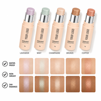 Stick surligneur, emballage écologique, à base de matériaux biodégradables, marque privée, OEM, ODM, végétalien, sans cruauté, kit de beauté, Creator Studio Pro