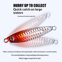 Leurre métallique de pêche au basse à longue portée pour lancer loin, avec hameçons, modèle JM