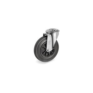TELLURE ROTA - 527911 Ruedas de goma estándar, Centro de polipropileno, soporte giratorio tipo NL con agujero de perno-ancho de rueda 40mm, Ø - Product Image 1