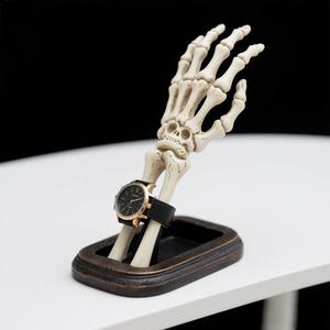 Skeleton Arm <strong>Watch</strong> Stand - Resin Forearm Display with Articulated Fingers | <strong>Gothic</strong> Dresser Organizer for <strong>Men</strong> - Product Image 2