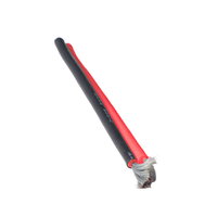 Fil de cuivre étamé torsadé parallèle 2 conducteurs rouge et noir 12 AWG, résistant à la chaleur 200°C, isolation en caoutchouc silicone 600V