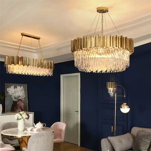 Дизайнерские декоративные современные светильники для гостиной, золотого цвета, светодиодные подвесные светильники, роскошные хрустальные люстры, роскошные потолочные светильники - Product Image 6