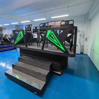 Simulateur de montagnes russes 9 joueurs équipement éducatif intérieur de réalité virtuelle en métal et en plastique