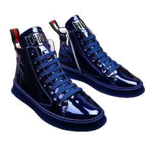 Bốt ngắn cỡ trung cổ cao cổ phong cách Hàn Quốc thời thượng cho nam giày thể thao thường ngày mùa đông đế dày thanh niên mùa xuân thu tăng chiều cao - Product Image 1