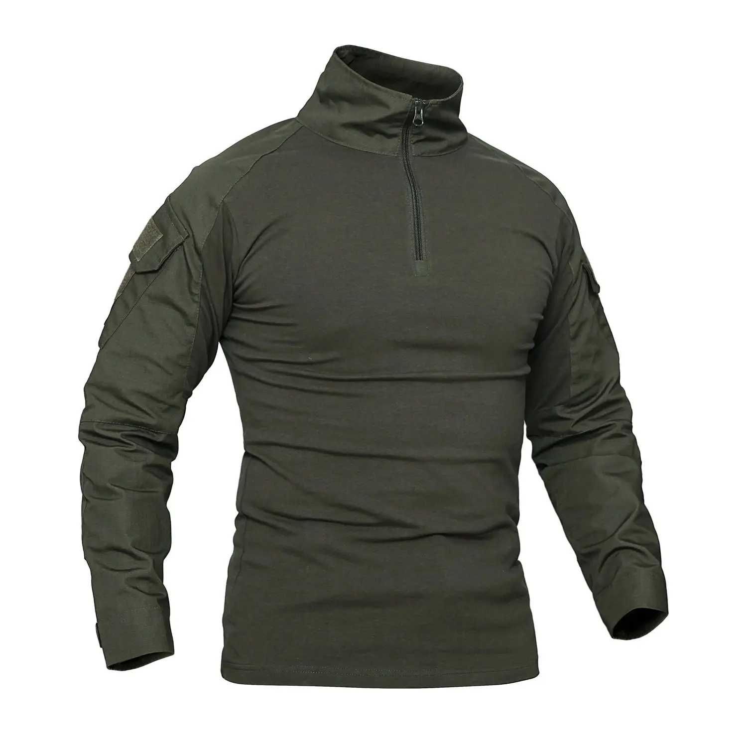 Custom Men's Cotton Combat Outdoor Camouflage Camo Black Long Sleeve Tactical T Shirts