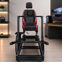 Cockpit de simulation de vol 40120 avec support de commande à manette, cadre en aluminium pour simulateur de vol domestique