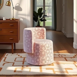 Silla de maquillaje de dormitorio de gama alta de lujo ligero con respaldo Corazón de niña cómoda silla individual bonita para niñas silla informal - Product Image 1
