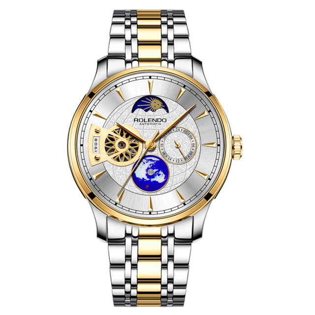 New Luxury Moissanite Watch Model of Day and Night Star Automatic Men's Automatic Mechanical Watch