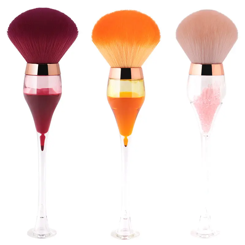 Single makeup brush holder acrylic Wine glass makeup powder unique makeup brush