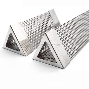 Portabel 12in Stainless Steel Pellet pengasap tabung panas/dingin 5-jam BBQ merokok EN 300 seri mengepul asap las BBQ merokok - Product Image 3