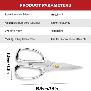 مقصات متعددة الوظائف من الفولاذ المقاوم للصدأ من الدرجة سهلة الاستخدام للاستخدام المنزلي لإزالة عظام الدجاج والسمك واللحم - Product Image 3