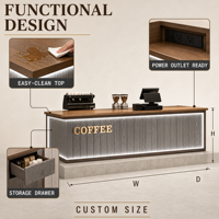 Ensemble de mobilier de style crème pour salon de thé, table, chaise, banquette, comptoir de bar, aménagement commercial pour magasin de boissons, pâtisserie