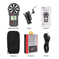 Anemómetro digital WT87A, medidor de velocidad del viento, mide la velocidad del viento, temperatura, termómetro de velocidad del aire, medidor de viento