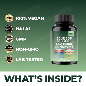 Cápsulas Vitahealthy OEM/ODM con Mezcla Natural de Guanábana, 24 en 1, Ingredientes Potentes, Superalimento Natural para el Bienestar <span class=keywords><strong>Total</strong></span>, Cápsulas Veganas - Product Image 4