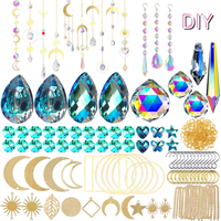 Kit d'attrape-soleil élégant en cristal bricolage 200 pièces 370 pièces Design Art déco moderne pour les décorations de Noël de fête en plein air en forme de lune en verre