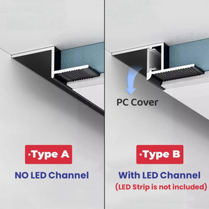 F/X/Z-Type Ceiling Shadow Line <strong>LED</strong> Aluminum Profile Plasterboard Edge Trim Channel Wall <strong>Corner</strong> Stair Decoration Bar Strip <strong>Lights</strong> - Product Image 5