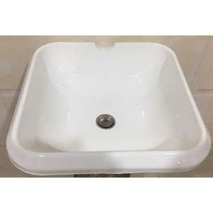 Lavabo carré en acrylique pour camping-cars et yachts 360*360*120 mm Blanc Matériel PP GR-Y005 - Product Image 1