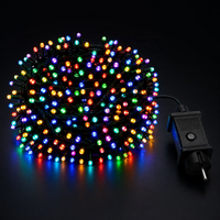 Guirlandes lumineuses LED multicolores de Noël, lumières féériques clignotantes avec minuterie pour la décoration extérieure de jardin, de mariage et de fêtes