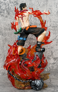 Action Figure di 30cm in PVC di Portgas <span class=keywords><strong>D</strong></span> Ace Cool Anime personaggio da per un pezzo statua del Desktop regalo con la luce per i fan del Giappone - Product Image 5