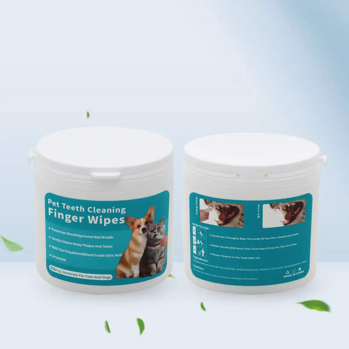 Wholesale Oem Brand Pet Teeth Cleaner Breath Cleaning Finger For Dogs And Cats Dental Wipes