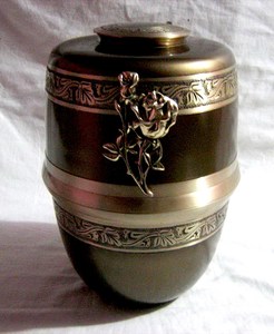 Urna Funeraria para Cenizas Humanas, de Latón y Aluminio, Urna Decorativa Conmemorativa para Entierro, Diseño Clásico - Product Image 3
