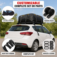 Ensemble de sangles en nylon avec boucle en plastique et ajusteur coulissant à came pour accessoires de fixation de cargaison sur le toit de voiture