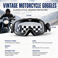 Lunettes de moto, lunettes de motocross, protection UV400, résistantes aux chocs, anti-vent, sangle réglable, lunettes de course pour Dirt Bike et VTT