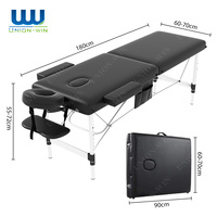 Table de Massage Pliante Portable Union Win avec Tabouret, Mobilier de Salon de Tatouage et d'Esthétique