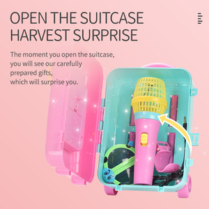 Altoparlante musicale multifunzionale in plastica per bambini che <span class=keywords><strong>canta</strong></span> microfono giocattolo Pull Box valigia giocattoli Set giochi di imitazione per bambini - Product Image 3