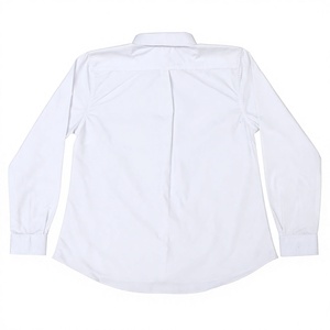 Camisa de Popelina Blanca Sólida Extra Grande Personalizada para Mujer, con Cuello de Botones, Manga Larga, 100% Algodón, Estilo Casual de Negocios, para Oficina, Uso Diario, Verano, OEM - Product Image 5